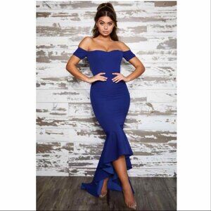 Size S Abyss by Abby MIRNA Dress Blue Glamorous Prom Formal Evening